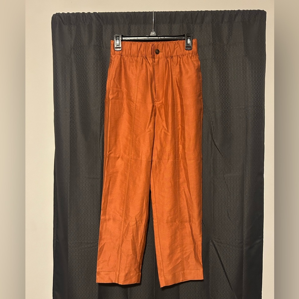 Madewell Orange Wide leg Pants Size XS